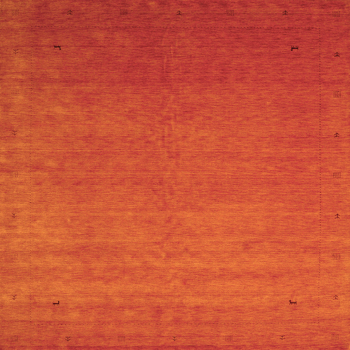 Serging Thickness of Abstract Orange Contemporary Rug, con2330org