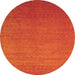 Square Abstract Orange Contemporary Rug, con2330org