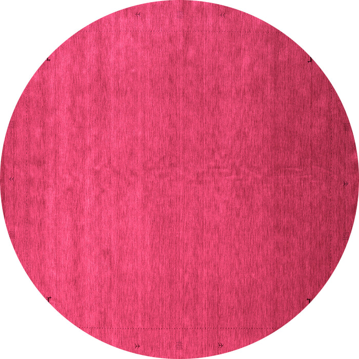 Round Abstract Pink Contemporary Rug, con2330pnk