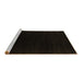 Sideview of Machine Washable Abstract Brown Contemporary Rug, wshcon2331brn