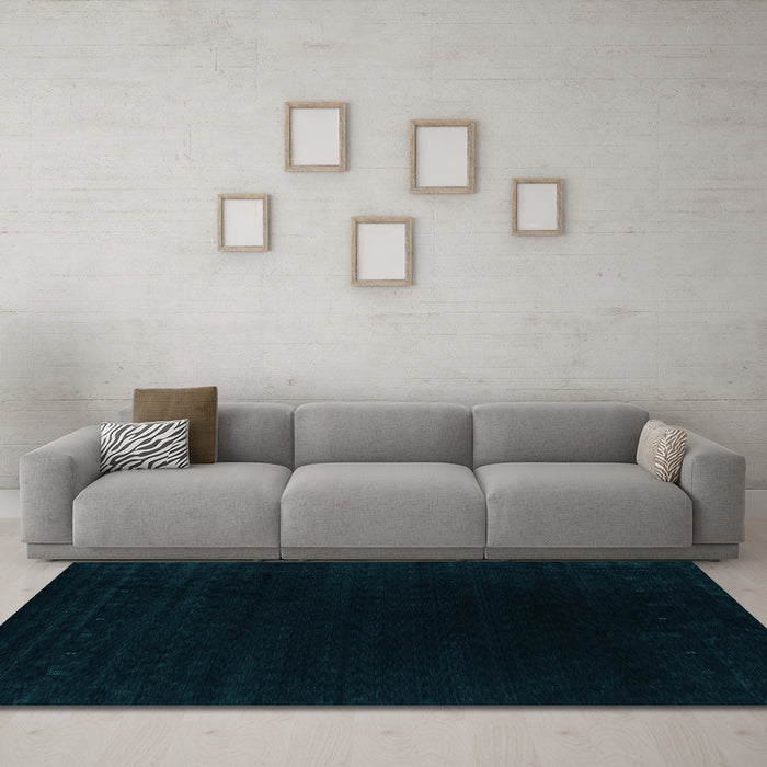Machine Washable Abstract Light Blue Contemporary Rug in a Living Room, wshcon2331lblu