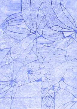 Abstract Blue Contemporary Rug, con2332blu