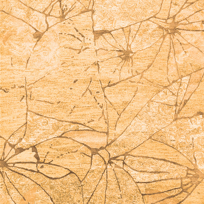 Abstract Orange Contemporary Rug, con2332org