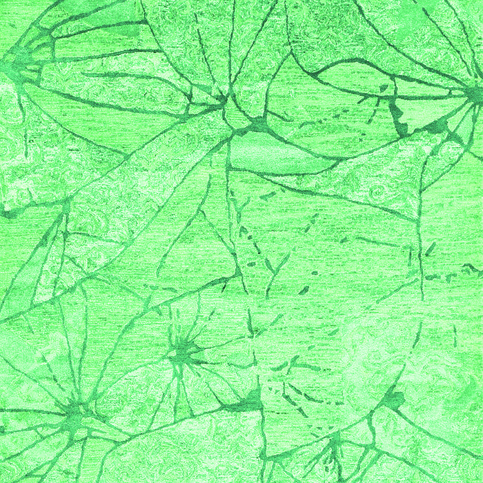 Serging Thickness of Machine Washable Abstract Green Contemporary Area Rugs, wshcon2332grn