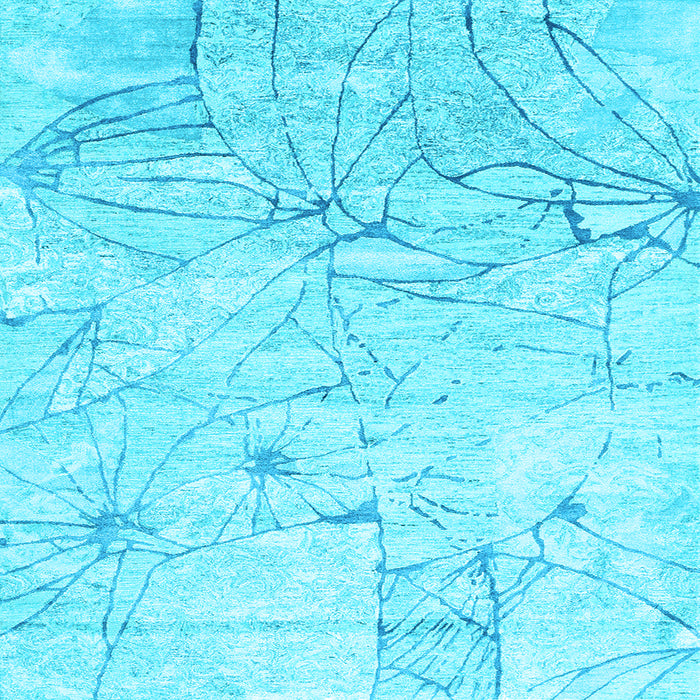 Square Abstract Light Blue Contemporary Rug, con2332lblu