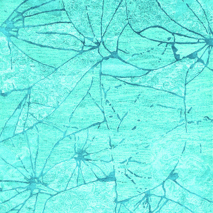 Abstract Turquoise Contemporary Rug, con2332turq