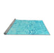 Sideview of Machine Washable Abstract Light Blue Contemporary Rug, wshcon2332lblu