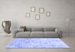 Machine Washable Abstract Blue Contemporary Rug in a Living Room, wshcon2332blu