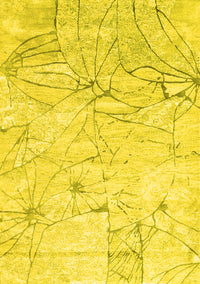 Abstract Yellow Contemporary Rug, con2332yw