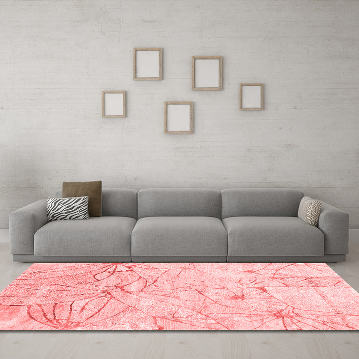 Contemporary Red Washable Rugs