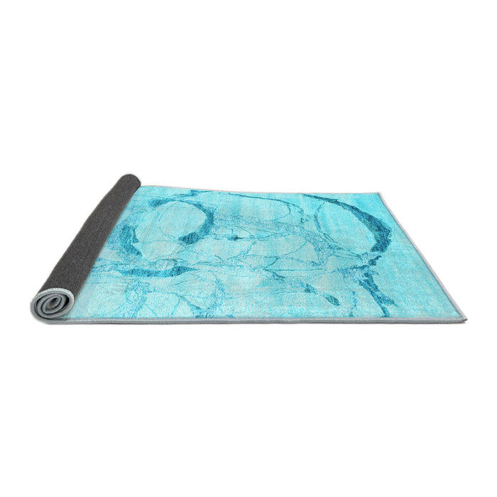 Sideview of Abstract Light Blue Contemporary Rug, con2333lblu
