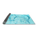 Sideview of Abstract Light Blue Contemporary Rug, con2333lblu