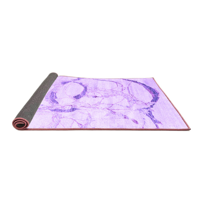 Sideview of Abstract Purple Contemporary Rug, con2333pur