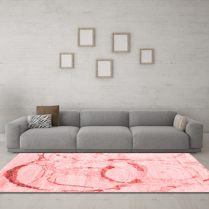 Contemporary Red Washable Rugs
