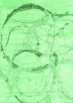 Abstract Emerald Green Contemporary Rug, con2333emgrn