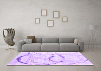 Machine Washable Abstract Purple Contemporary Rug, wshcon2333pur