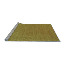 Sideview of Machine Washable Abstract Light Blue Contemporary Rug, wshcon2334lblu