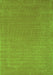 Serging Thickness of Machine Washable Abstract Green Contemporary Area Rugs, wshcon2334grn