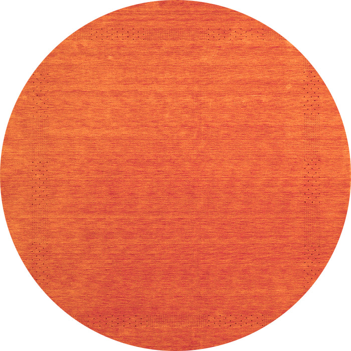 Square Abstract Orange Contemporary Rug, con2334org