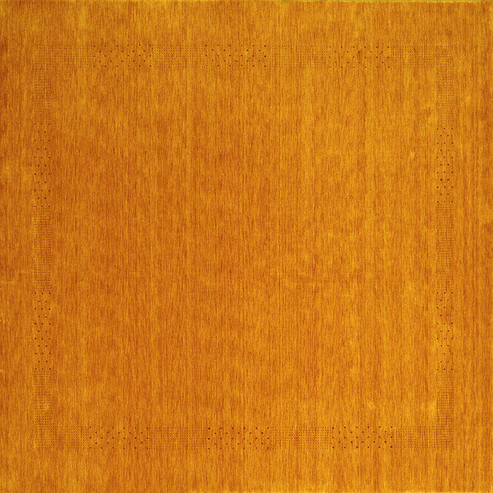 Square Machine Washable Abstract Yellow Contemporary Rug, wshcon2334yw