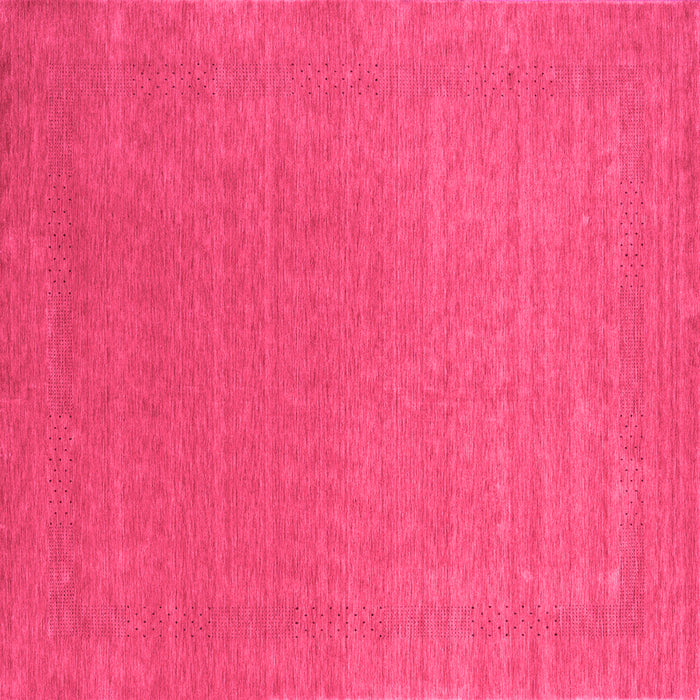 Square Machine Washable Abstract Pink Contemporary Rug, wshcon2334pnk
