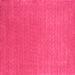 Square Machine Washable Abstract Pink Contemporary Rug, wshcon2334pnk