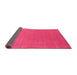 Sideview of Abstract Pink Contemporary Rug, con2334pnk