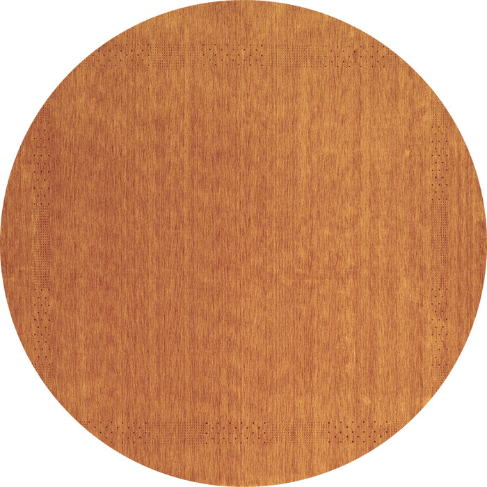 Round Abstract Brown Contemporary Rug, con2334brn