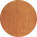 Round Abstract Brown Contemporary Rug, con2334brn