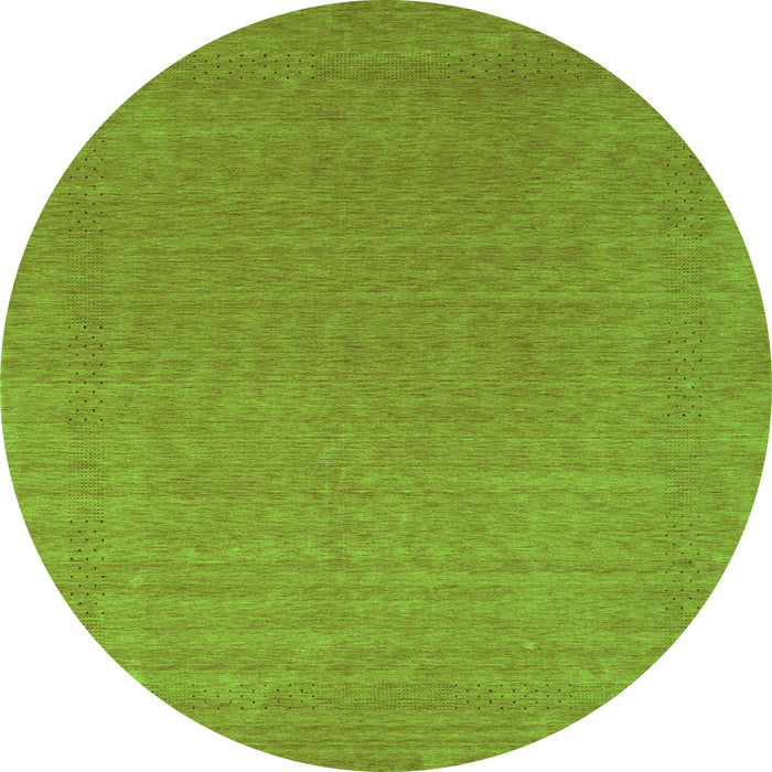 Square Abstract Green Contemporary Rug, con2334grn