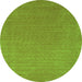 Square Abstract Green Contemporary Rug, con2334grn