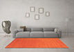 Machine Washable Abstract Orange Contemporary Area Rugs in a Living Room, wshcon2334org