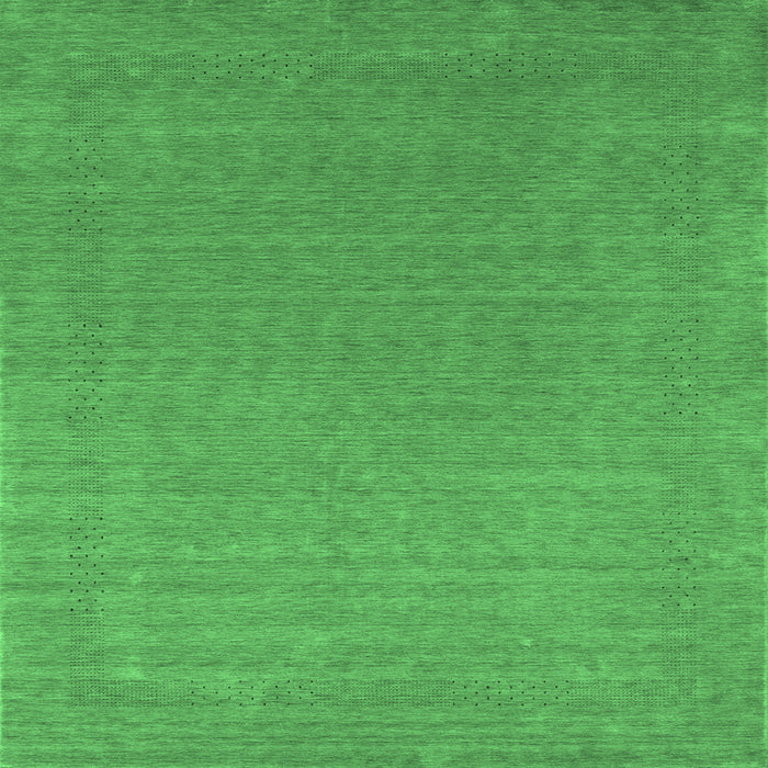 Square Abstract Emerald Green Contemporary Rug, con2334emgrn