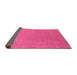 Sideview of Abstract Purple Contemporary Rug, con2334pur