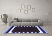 Machine Washable Abstract Blue Contemporary Rug in a Living Room, wshcon2335blu