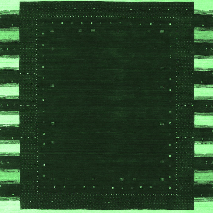 Abstract Emerald Green Contemporary Rug, con2335emgrn