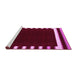 Sideview of Machine Washable Abstract Pink Contemporary Rug, wshcon2335pnk