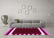 Machine Washable Abstract Pink Contemporary Rug in a Living Room, wshcon2335pnk