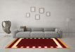 Machine Washable Abstract Orange Contemporary Area Rugs in a Living Room, wshcon2335org