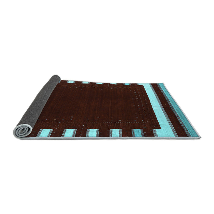 Sideview of Abstract Light Blue Contemporary Rug, con2335lblu