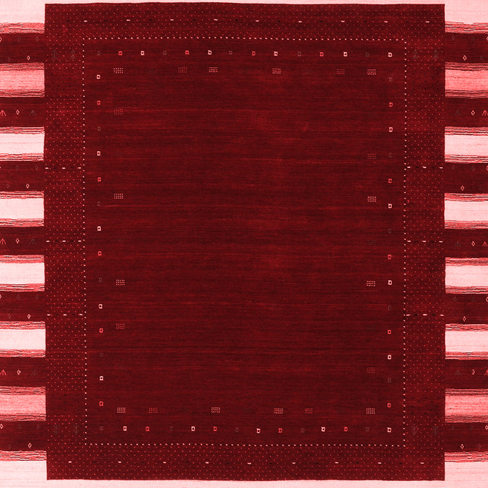 Machine Washable Abstract Red Contemporary Rug, wshcon2335red