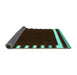 Sideview of Abstract Turquoise Contemporary Rug, con2335turq