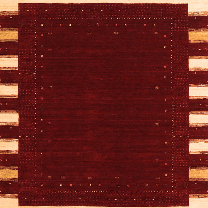 Abstract Orange Contemporary Rug, con2335org