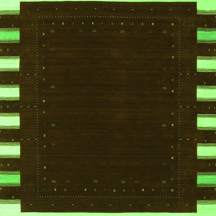 Abstract Green Contemporary Rug, con2335grn