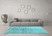 Machine Washable Abstract Light Blue Contemporary Rug in a Living Room, wshcon2336lblu