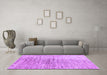 Machine Washable Abstract Purple Contemporary Area Rugs in a Living Room, wshcon2336pur