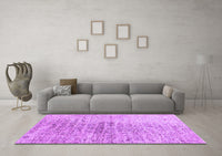 Machine Washable Abstract Purple Contemporary Rug, wshcon2336pur