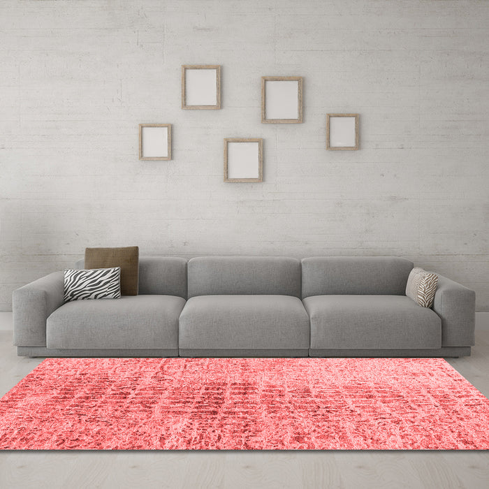 Contemporary Red Washable Rugs