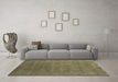 Machine Washable Abstract Brown Contemporary Rug in a Living Room,, wshcon2337brn