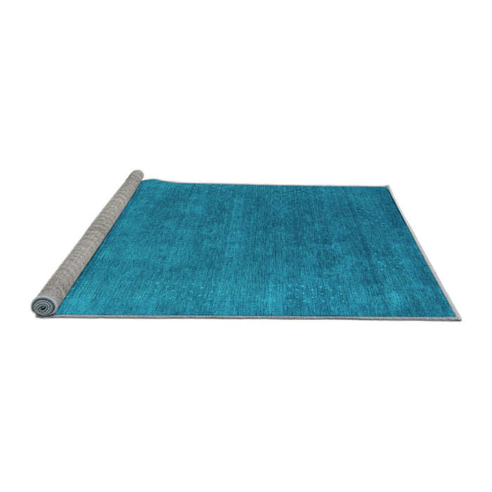 Sideview of Machine Washable Abstract Light Blue Contemporary Rug, wshcon2337lblu